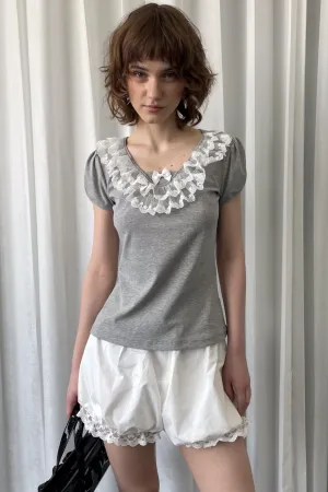 Gray V-Neck Tee