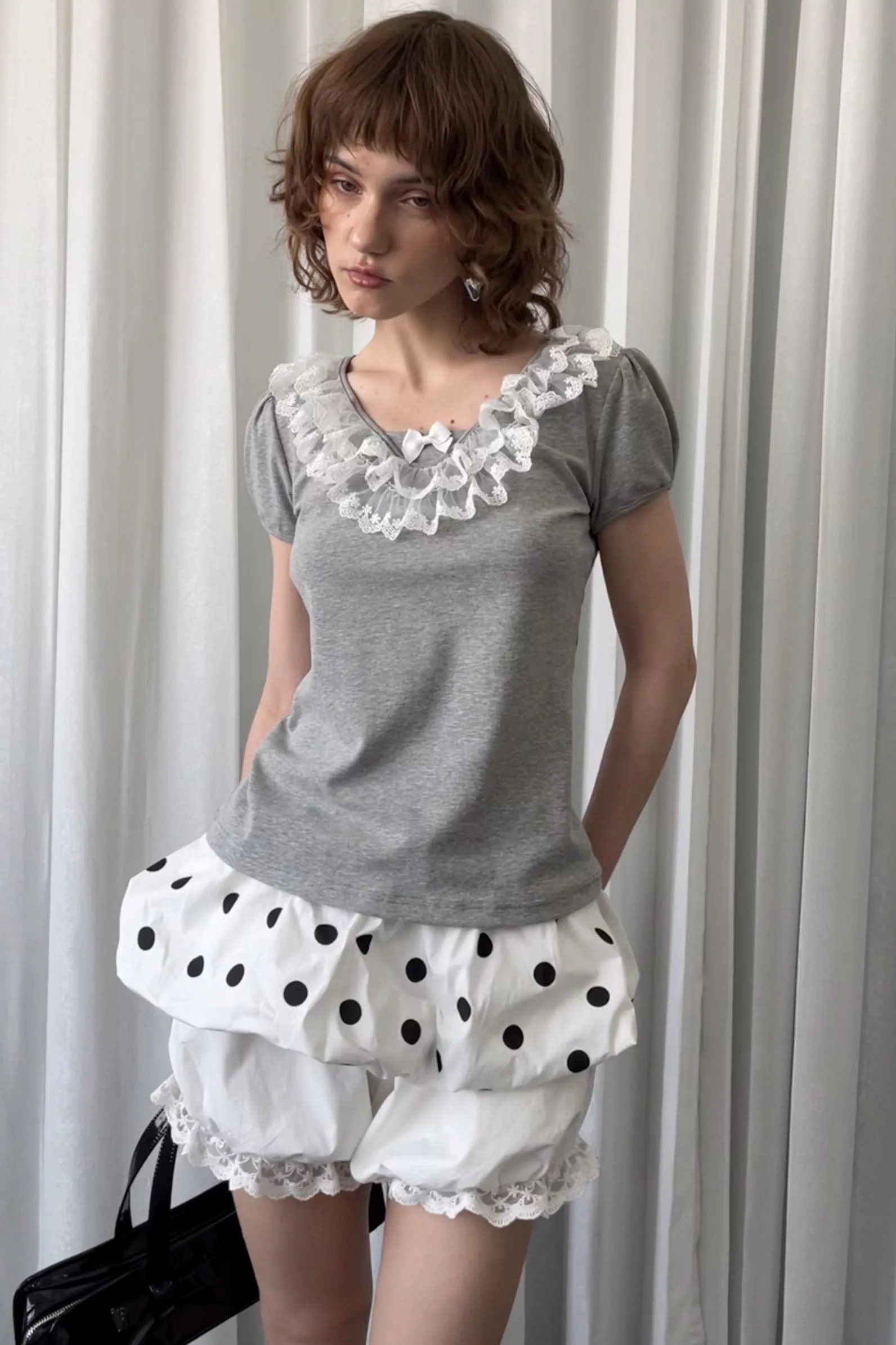 Gray V-Neck Tee