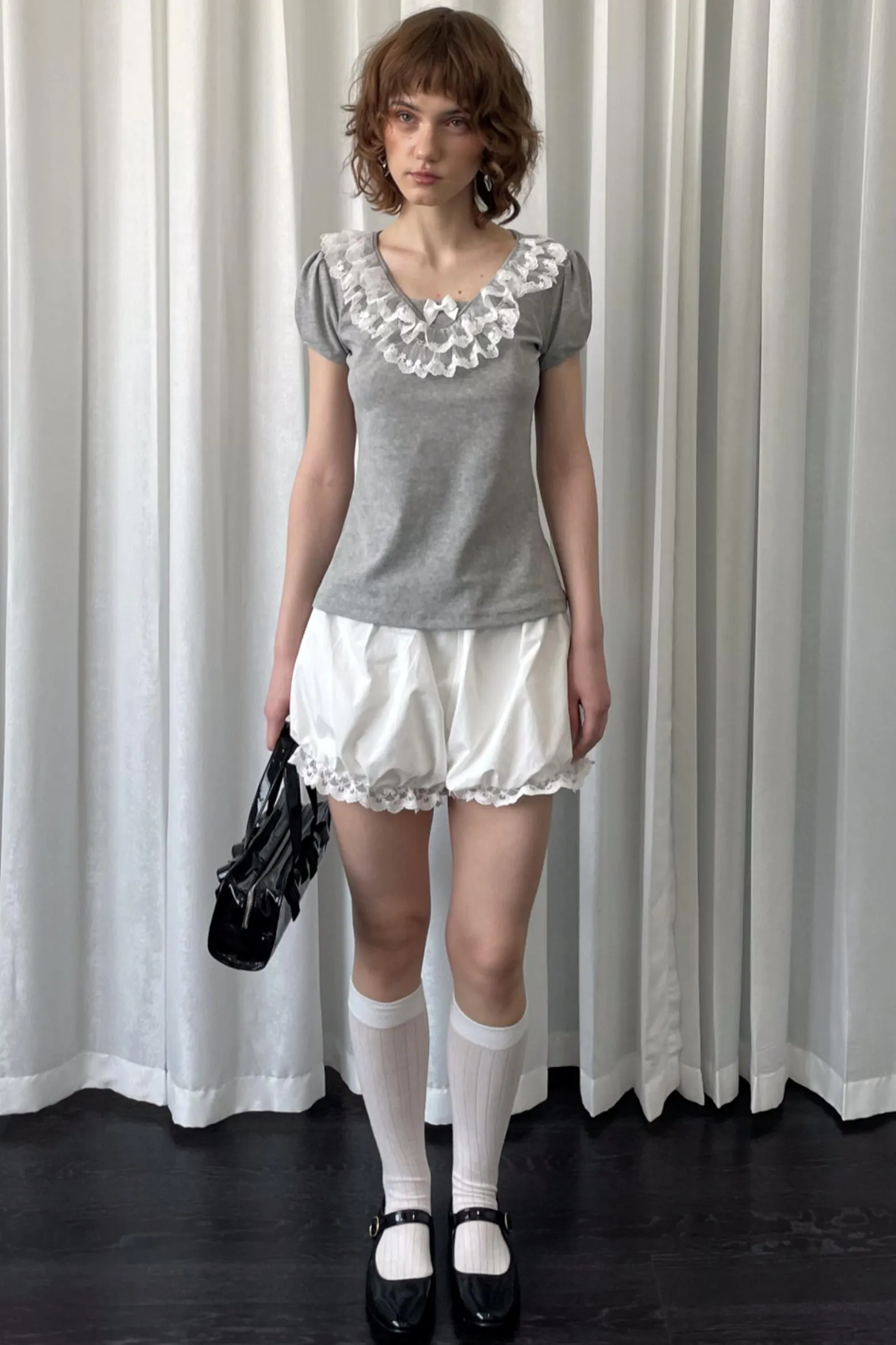 Gray V-Neck Tee