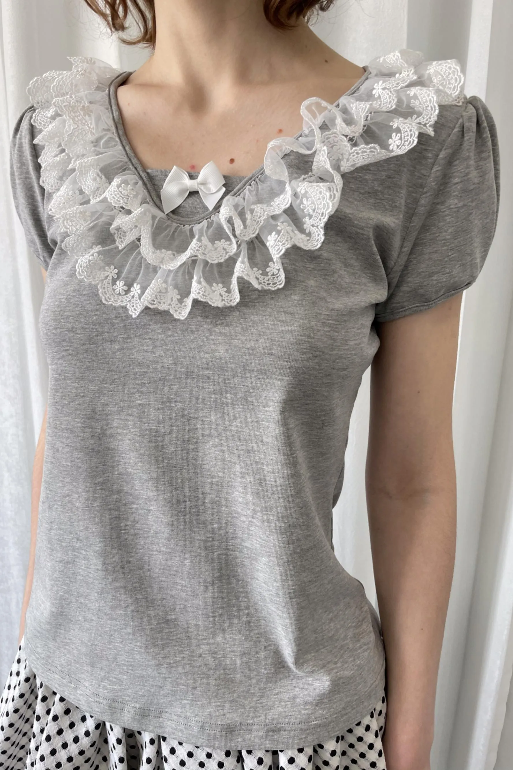 Gray V-Neck Tee