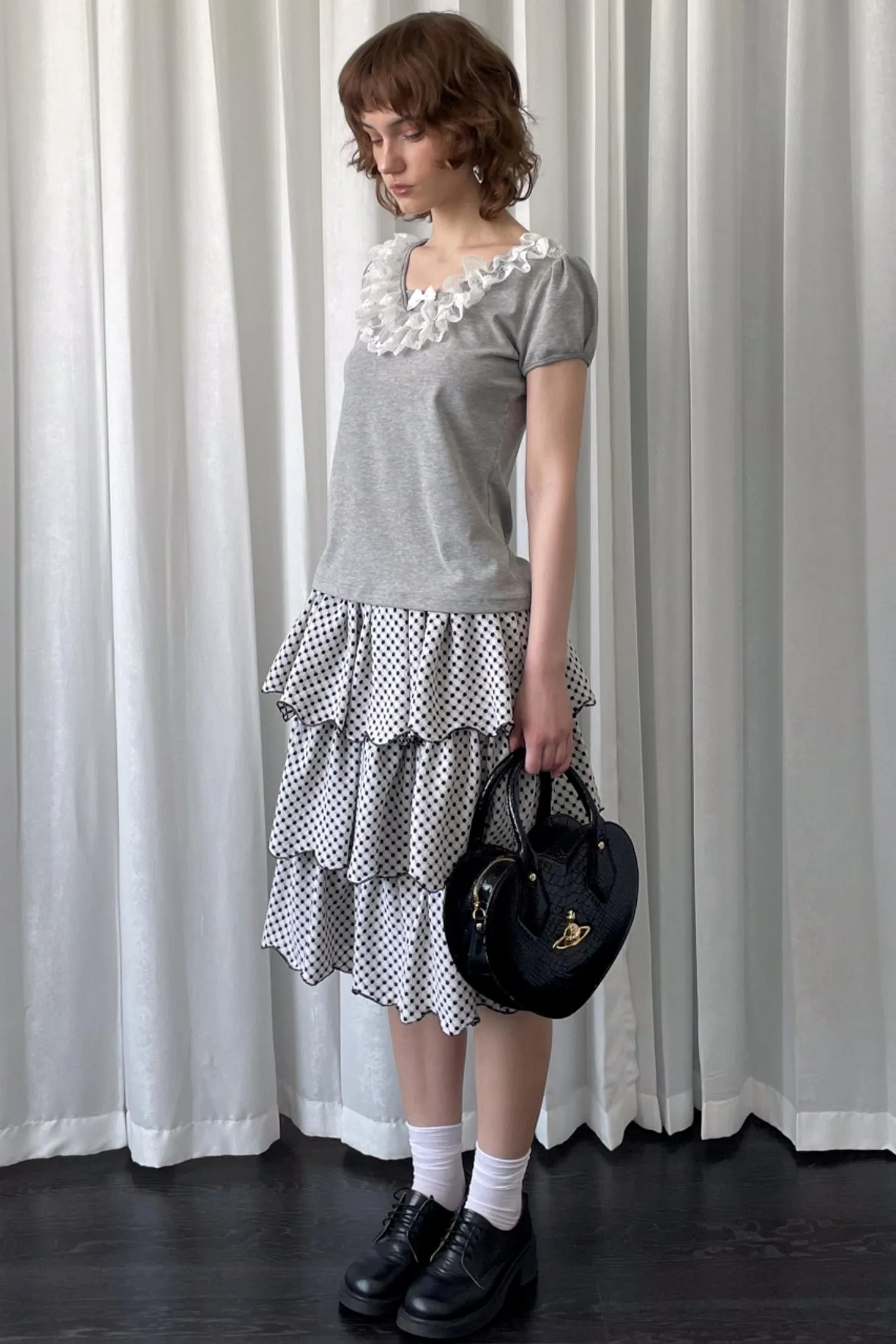 Gray V-Neck Tee