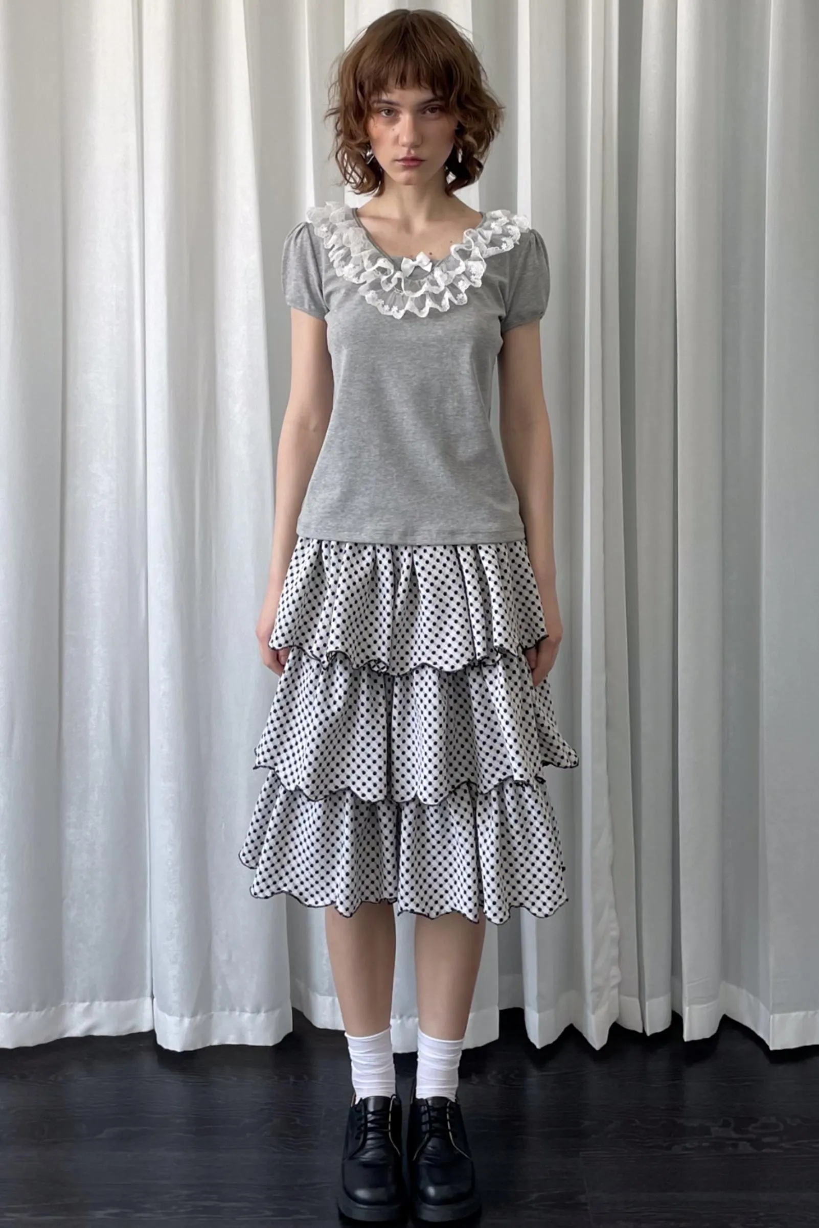 Gray V-Neck Tee