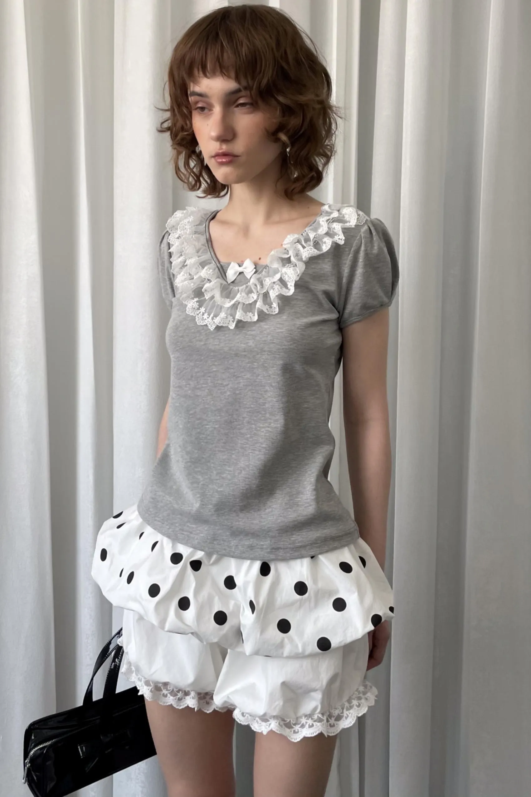 Gray V-Neck Tee