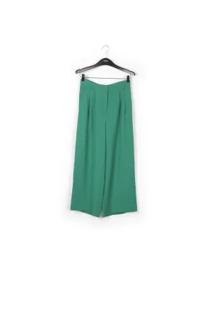 Green wide-leg pants