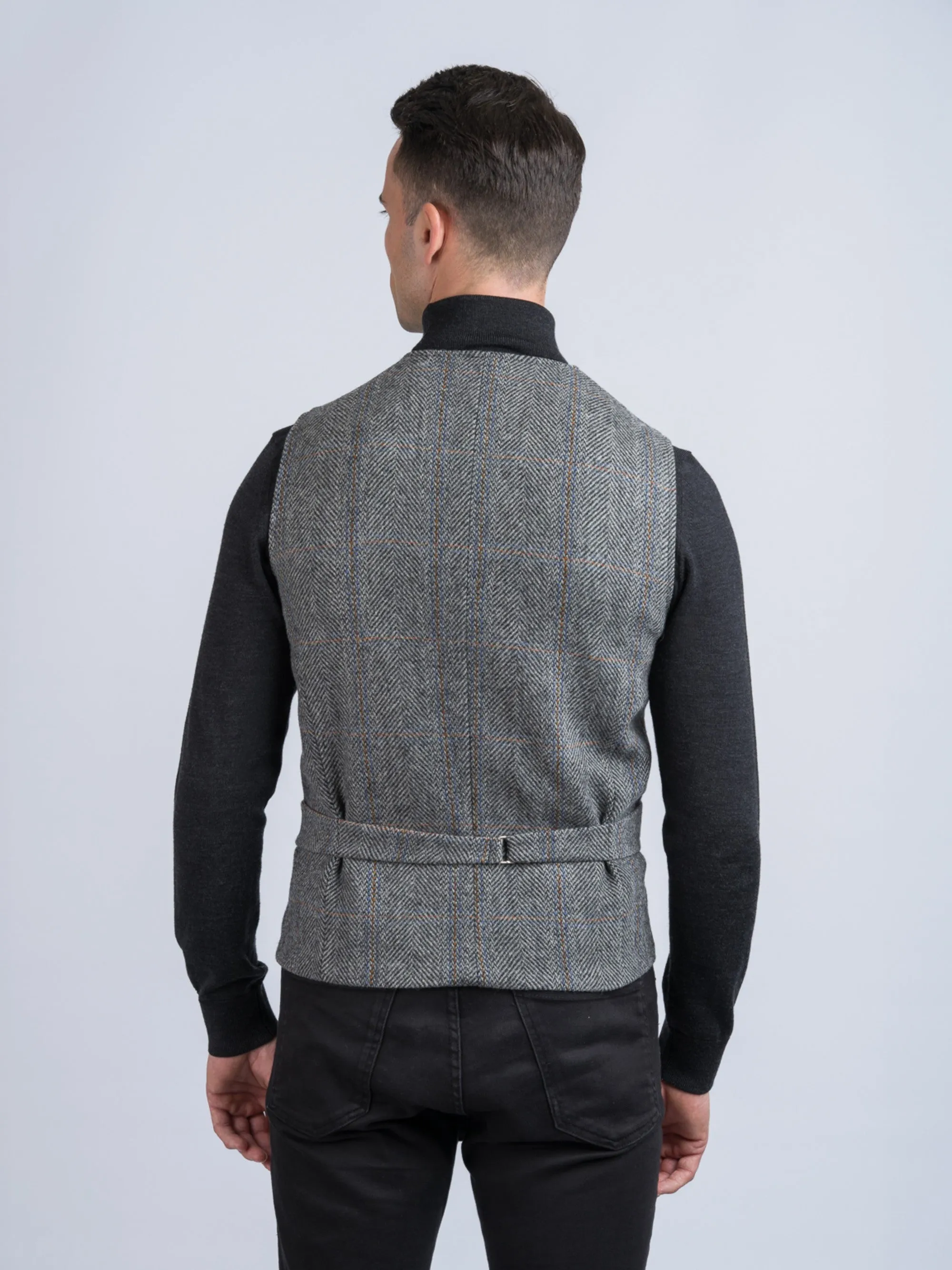 Grey Hunting Tweed Waistcoat & Vest