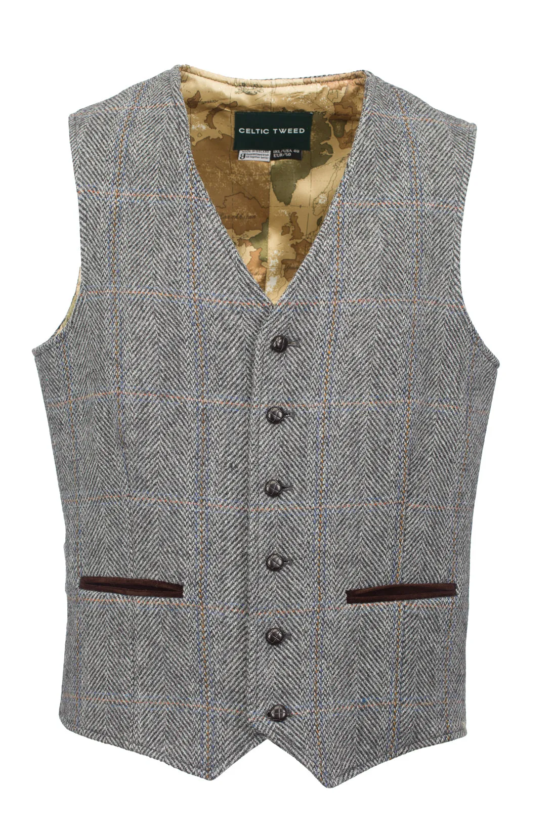 Grey Hunting Tweed Waistcoat & Vest