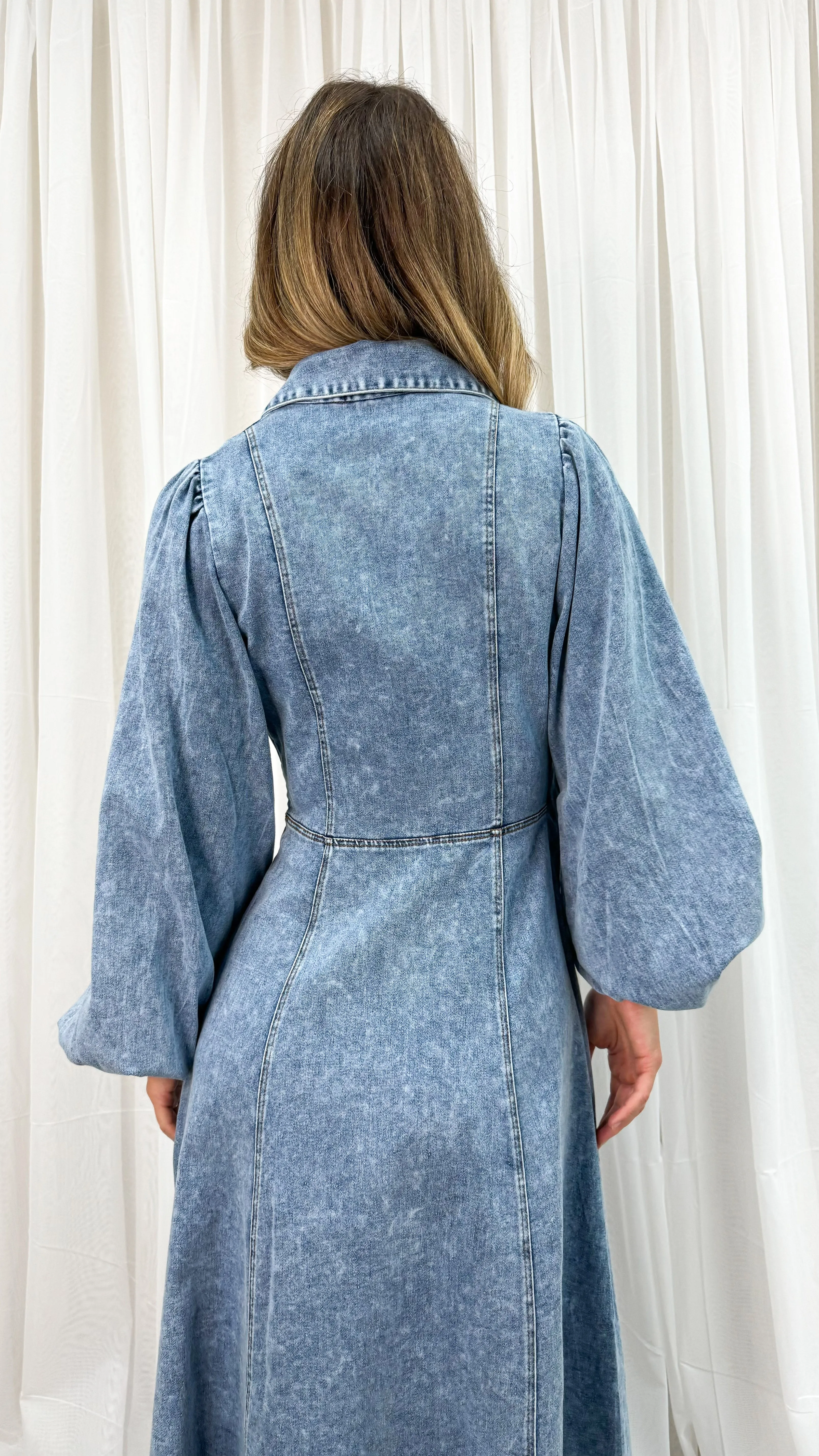 GWEN DRESS - DENIM