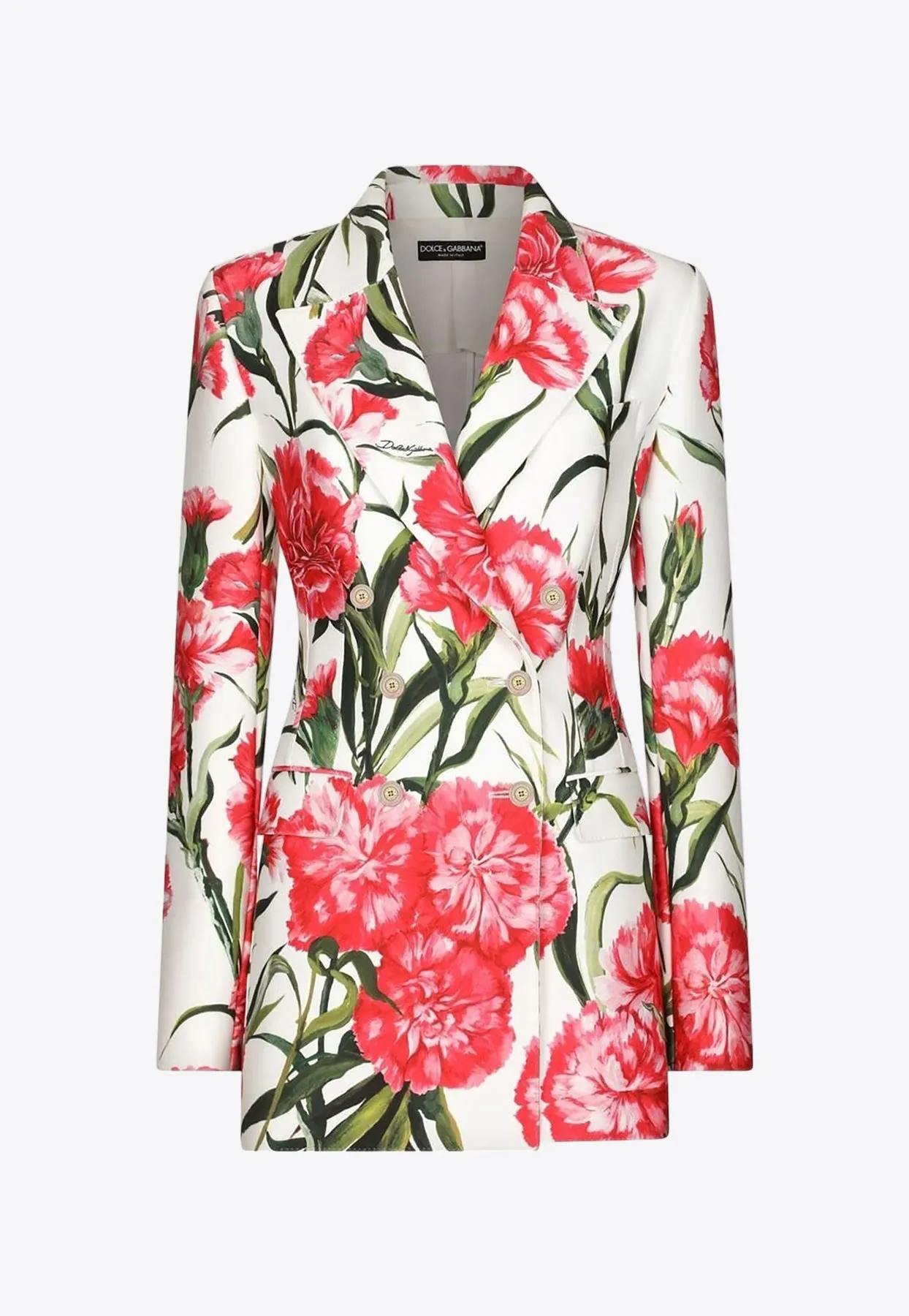 Happy Garden Double-Breasted Blazer