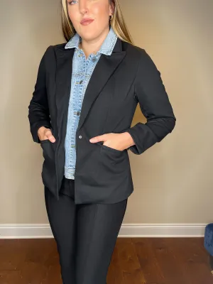 Helen Blazer- Black Med Wash