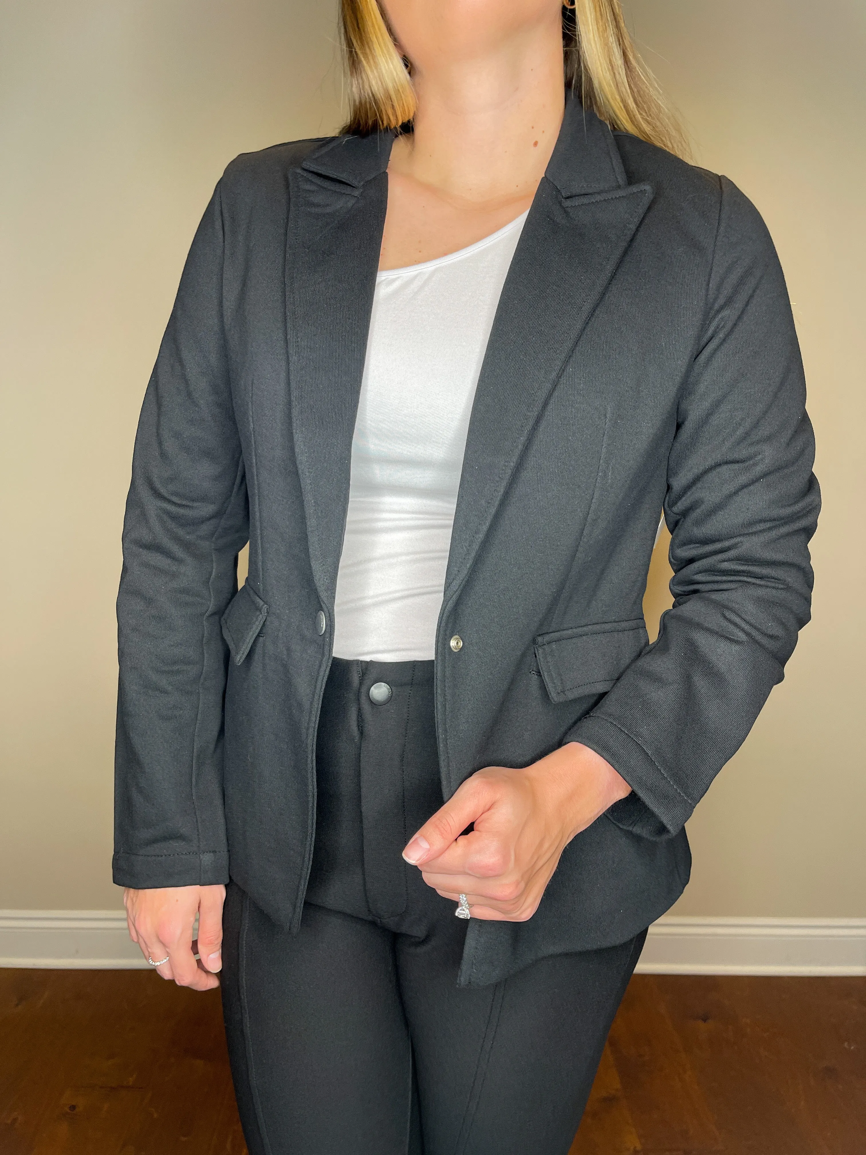 Helen Blazer- Black Med Wash