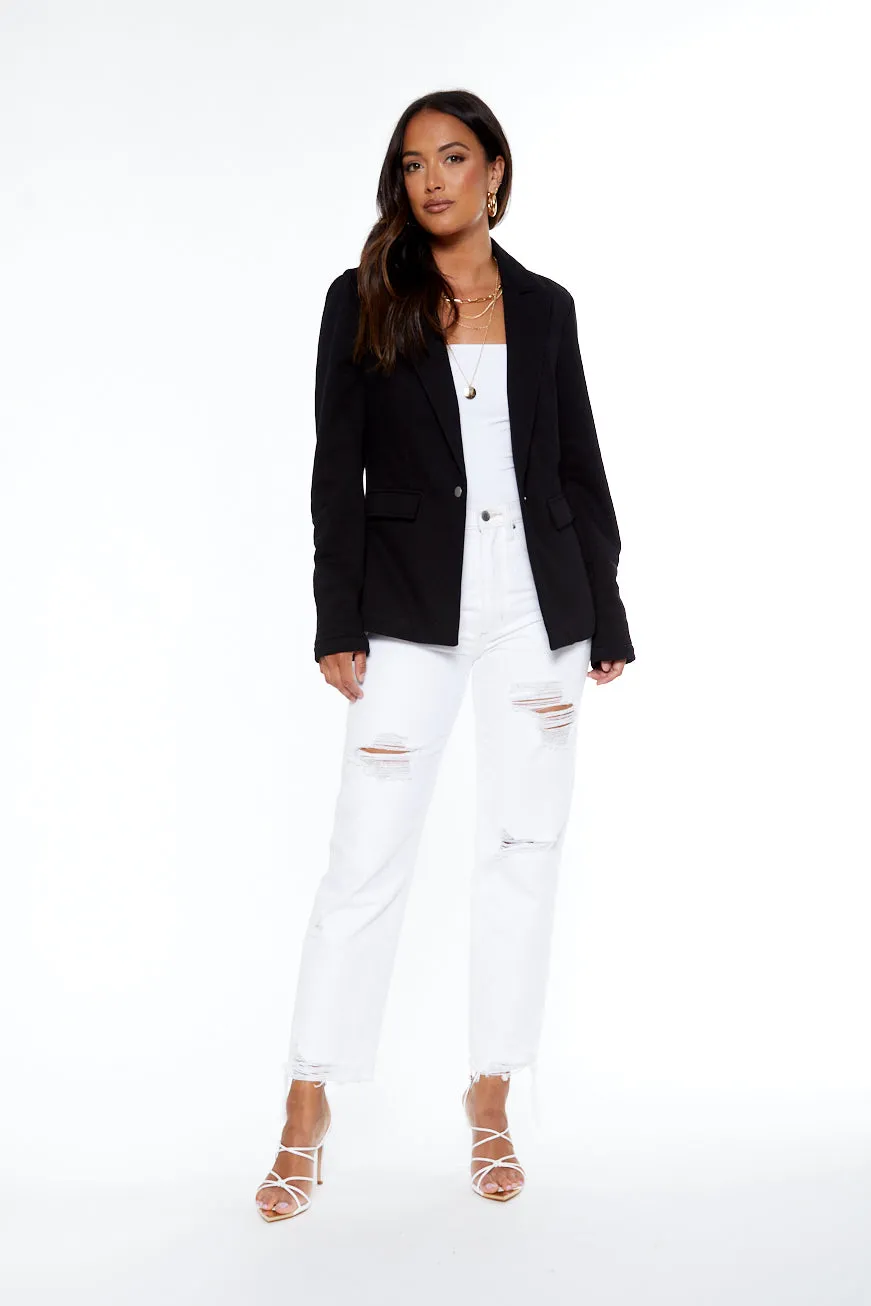 Helen Blazer- Black Med Wash