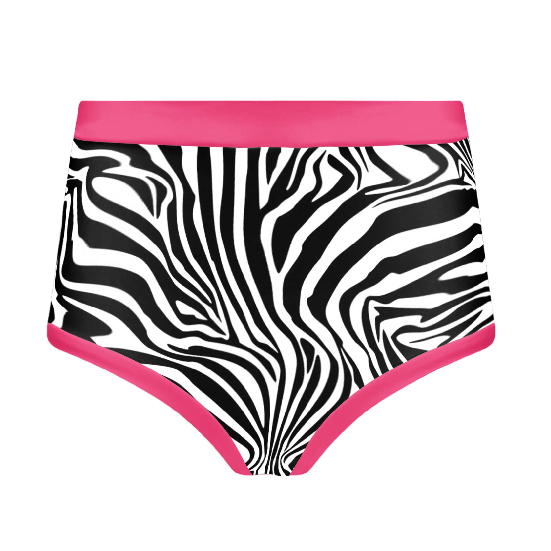 High Rise Briefs - Pink Zebra