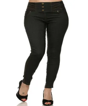 High Waist Corset Pants | Black