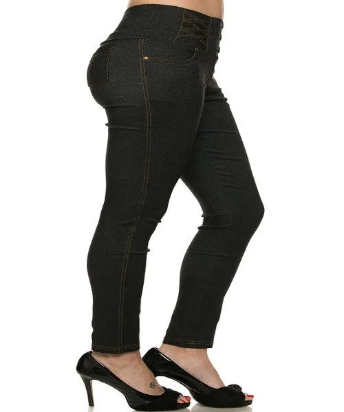 High Waist Corset Pants | Black