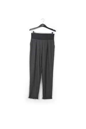 High-waisted black and white tapered pants