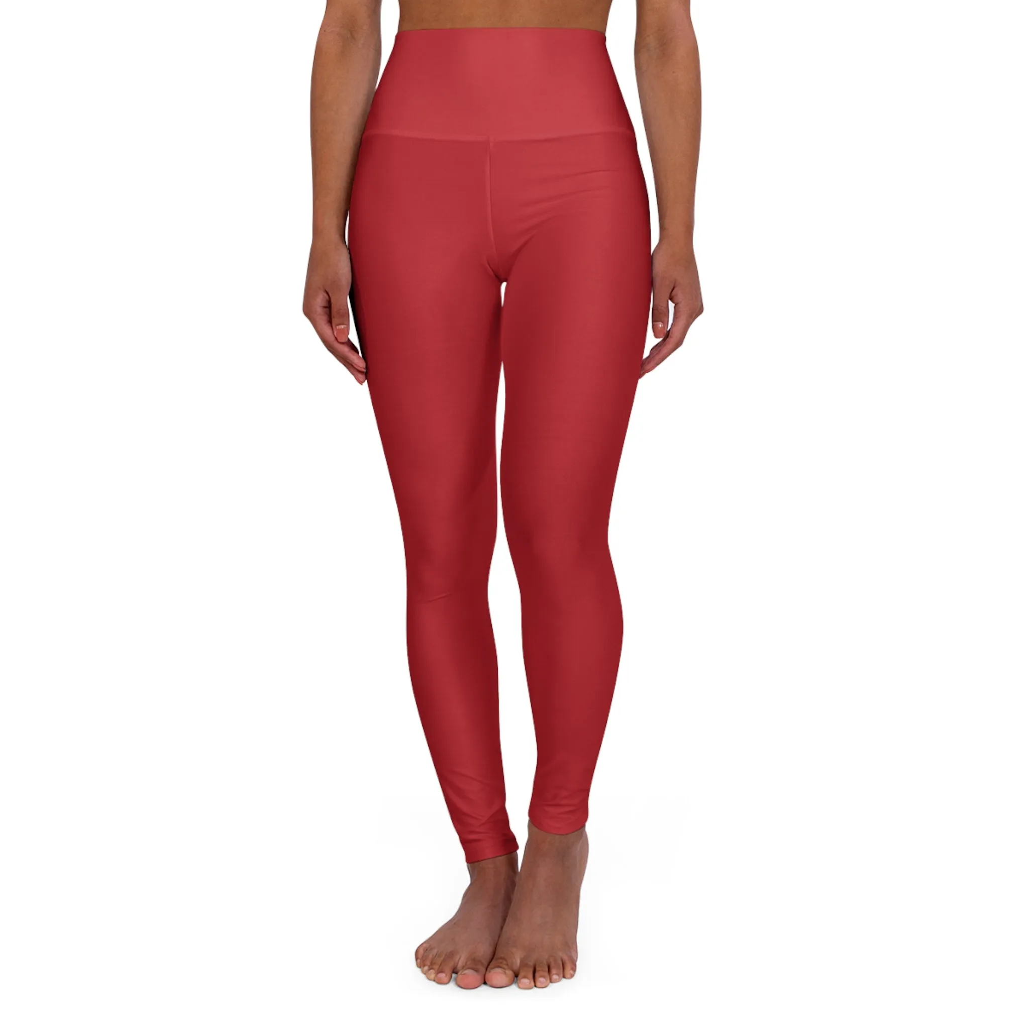 High Waisted Leggings - Red