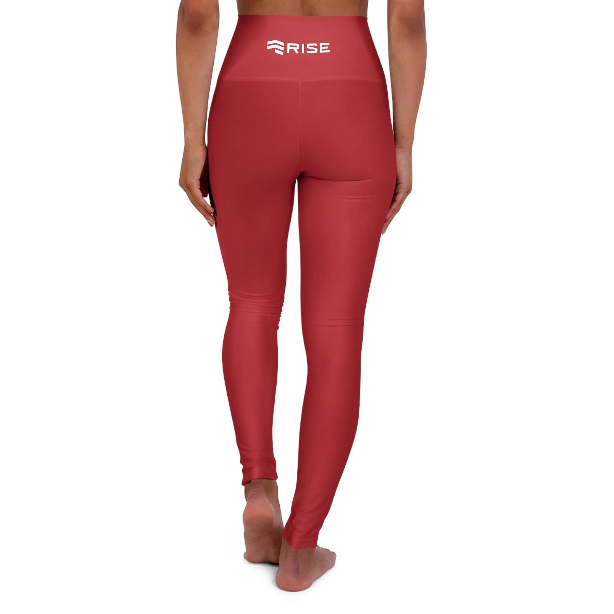 High Waisted Leggings - Red