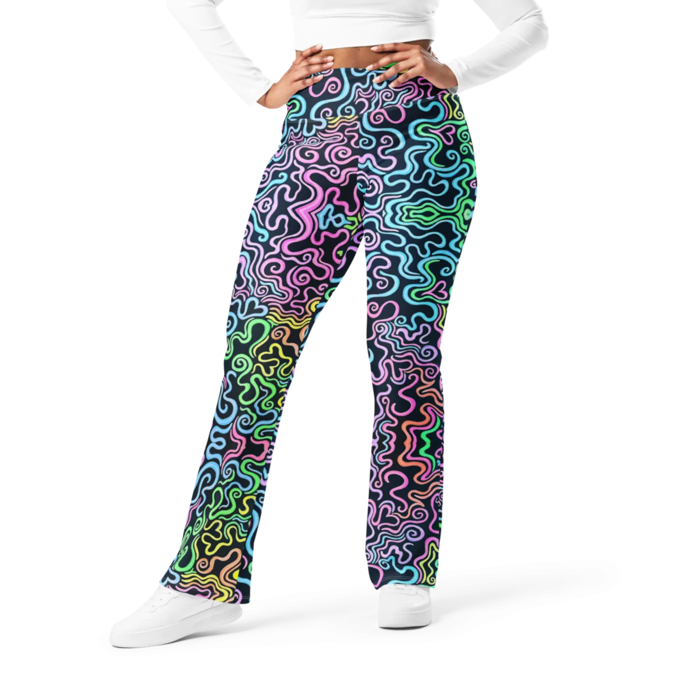 High Waisted Yoga Pants ( Internal Pocket)- "Glow" Design