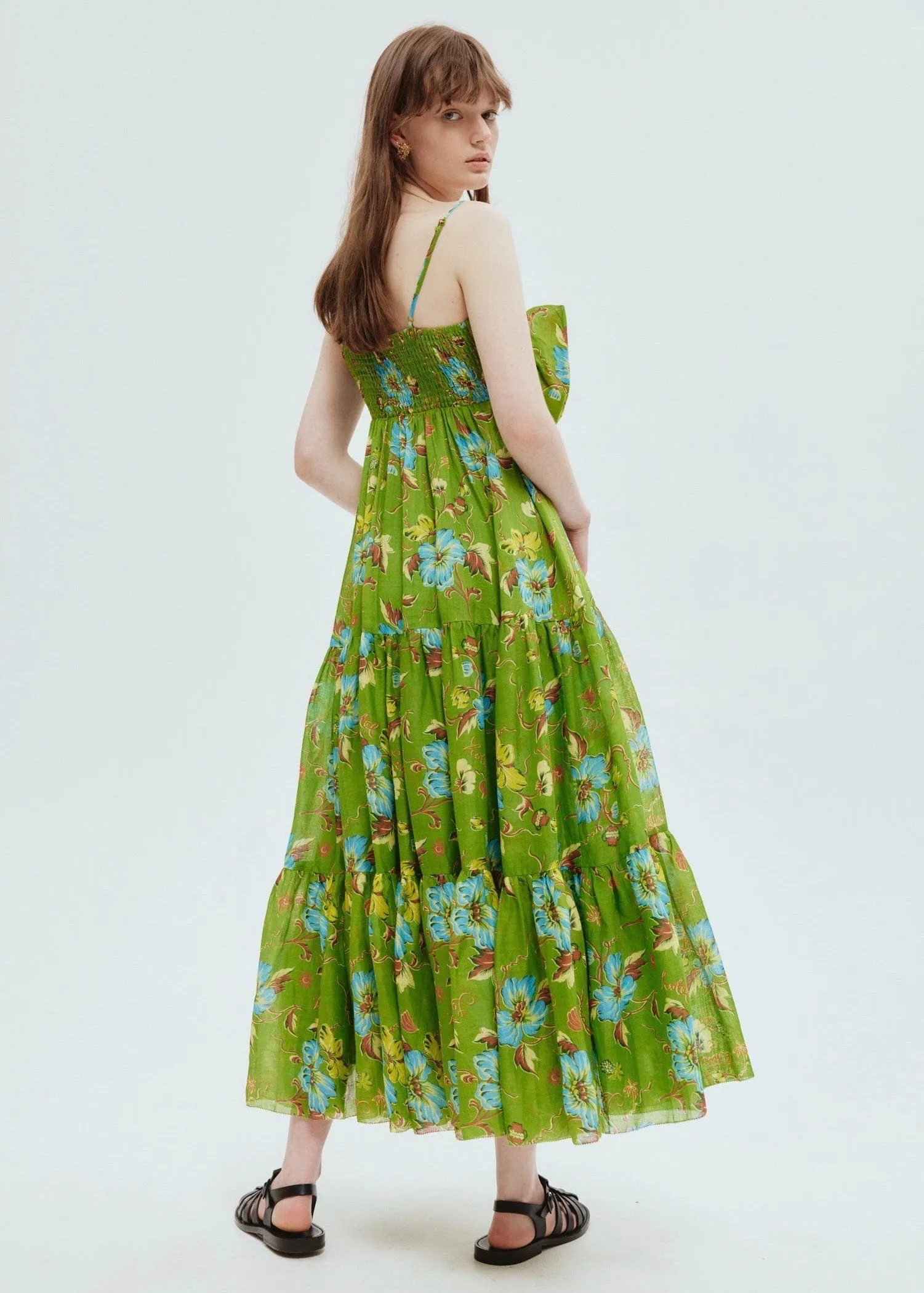 Hotel Lamu Midi Dress (Palm)