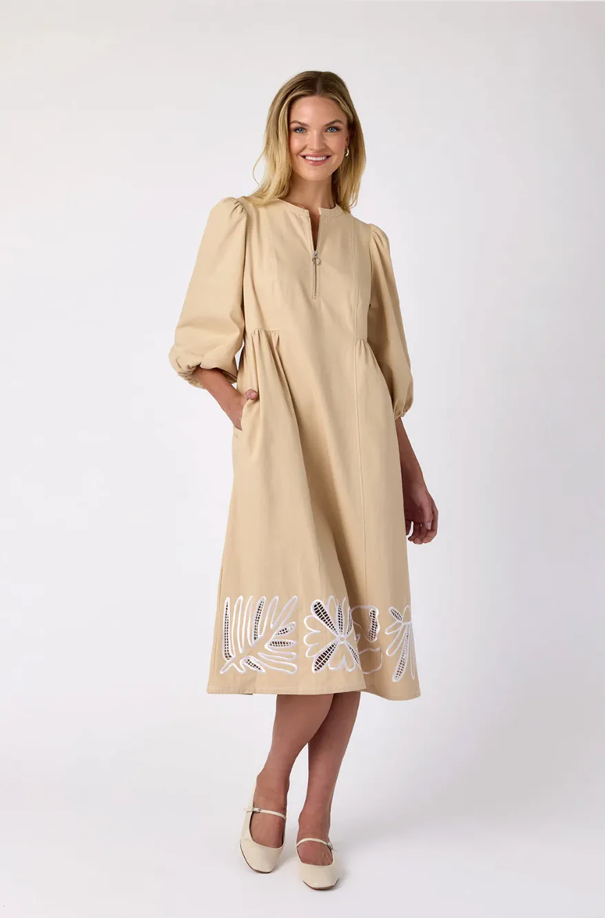 Indie Dress Ecru