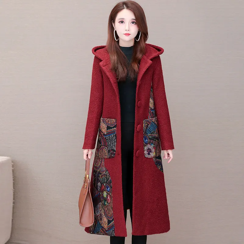 Interlock tweed jackets medium length for women