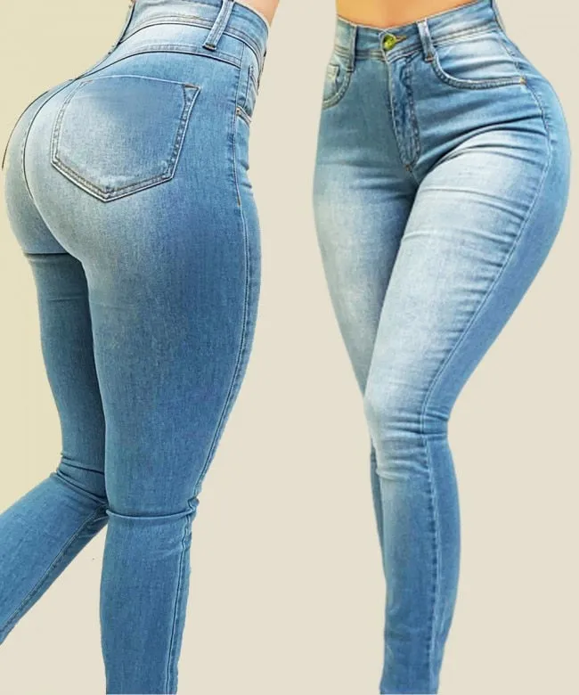 Jasmin - ComfyChic Winter high-waisted skinny jeans