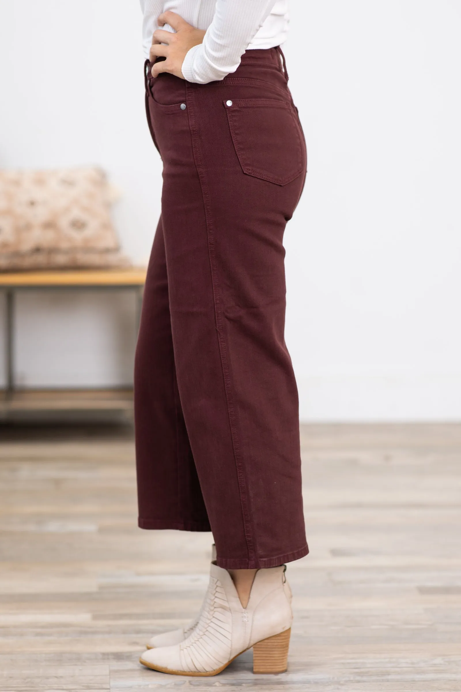 Judy Blue Berry Wide Leg Tummy Control Jeans