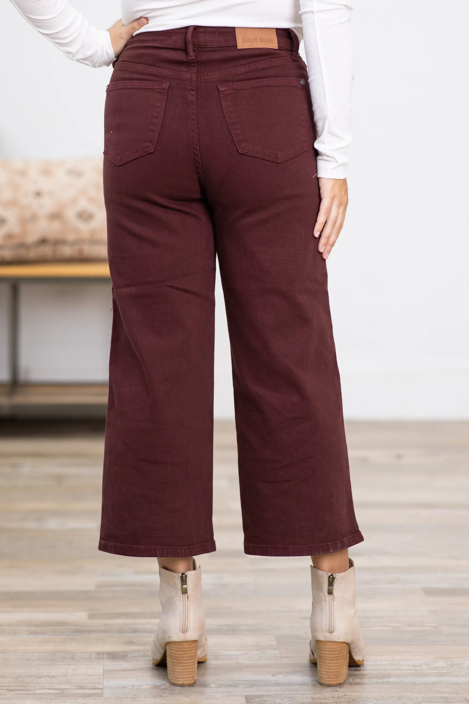 Judy Blue Berry Wide Leg Tummy Control Jeans