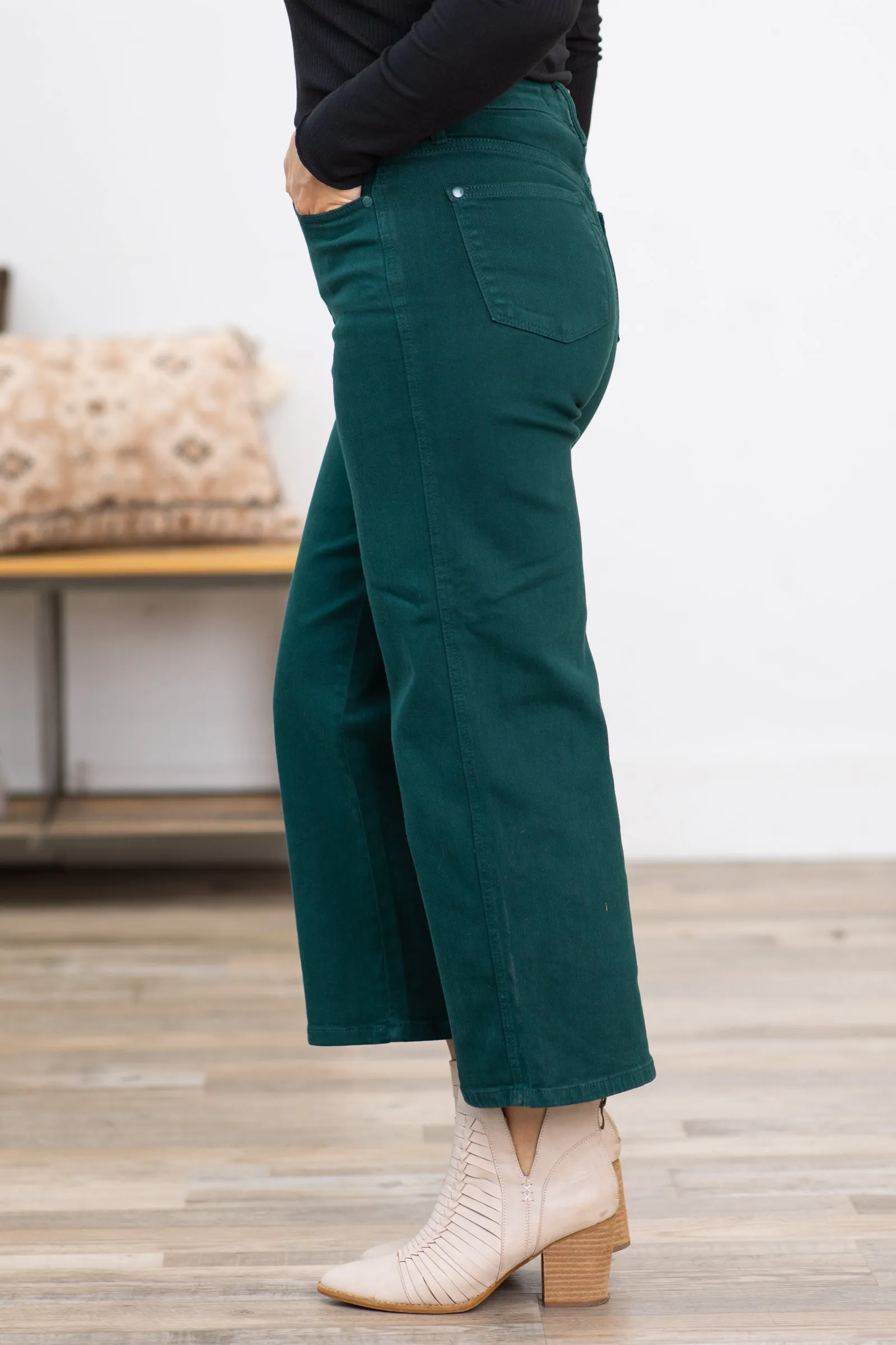 Judy Blue Emerald Wide Leg Tummy Control Jeans