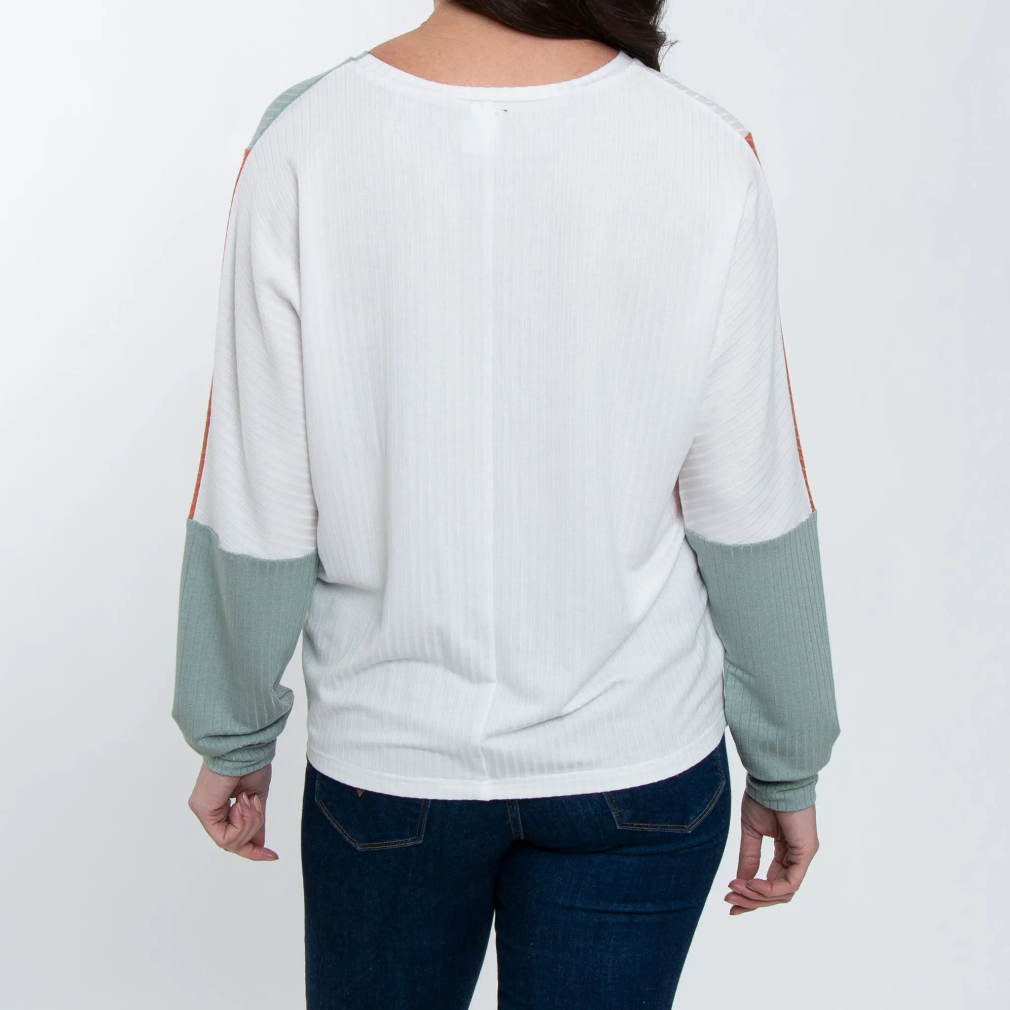 Keegan V-Neck Color Block Top