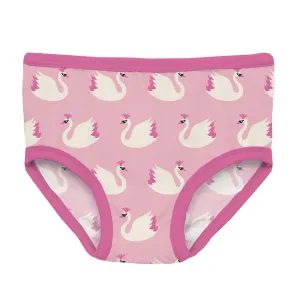 Kickee Pants Cake Pop Swan Princess Print Girl's Underwear