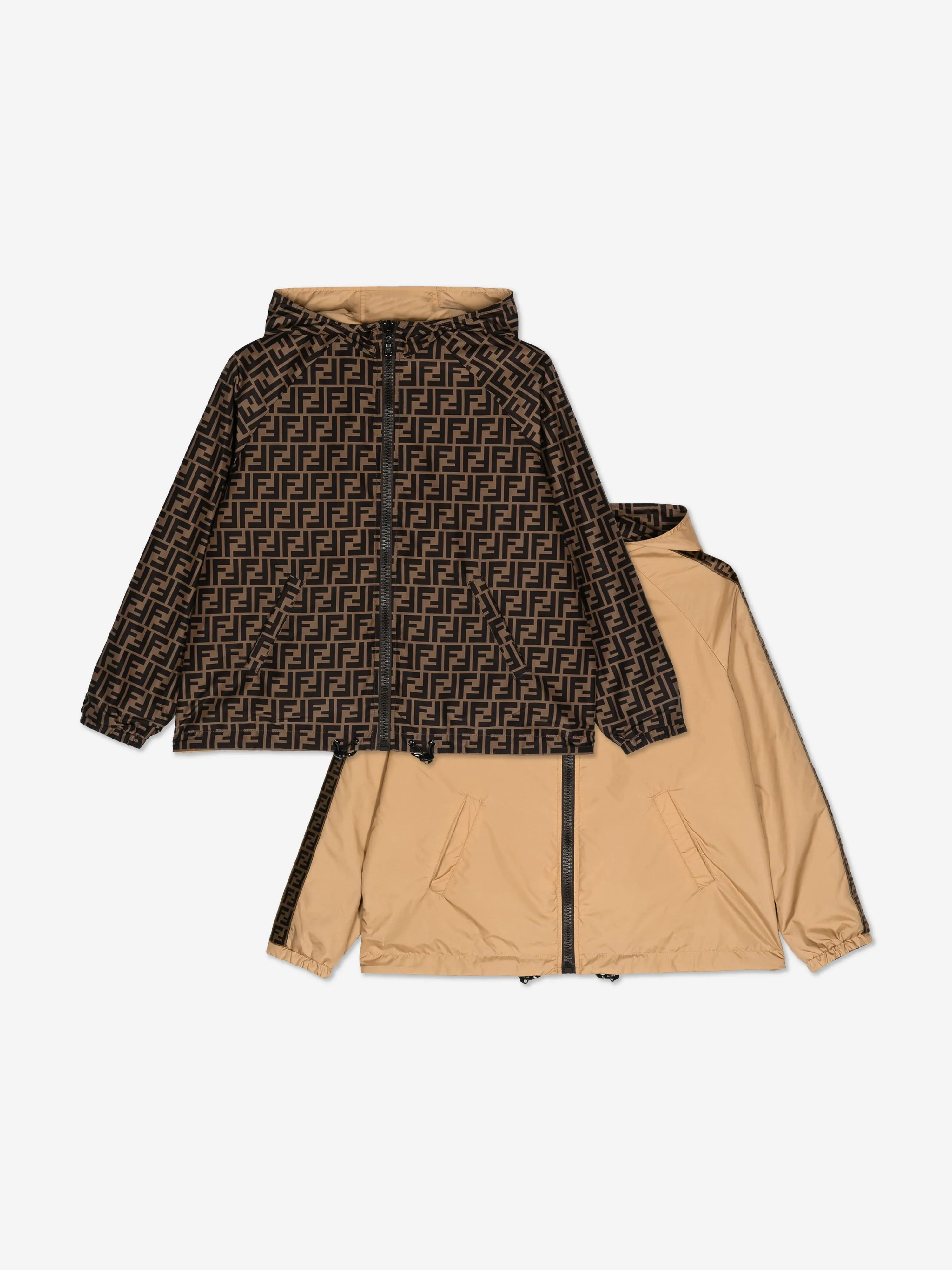 Kids K-Way Reversible Jacket in Beige