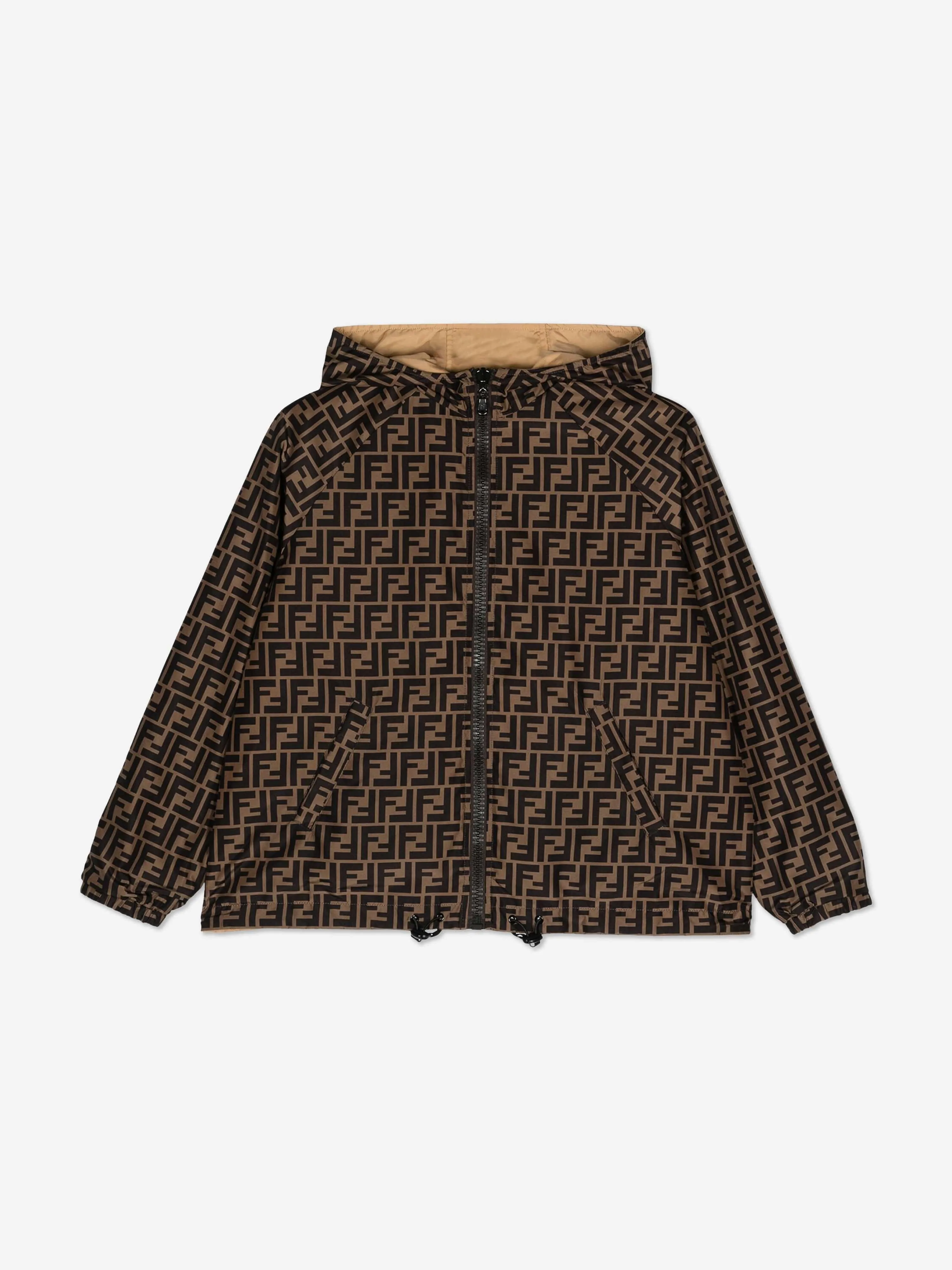 Kids K-Way Reversible Jacket in Beige