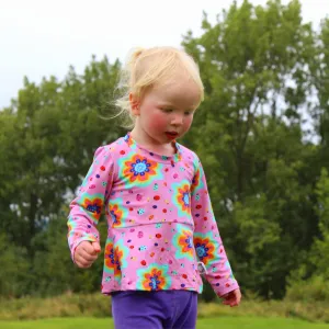 Kids Short Sleeve Peplum Tops