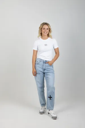 KIND TEE LITTLE BOW WHITE