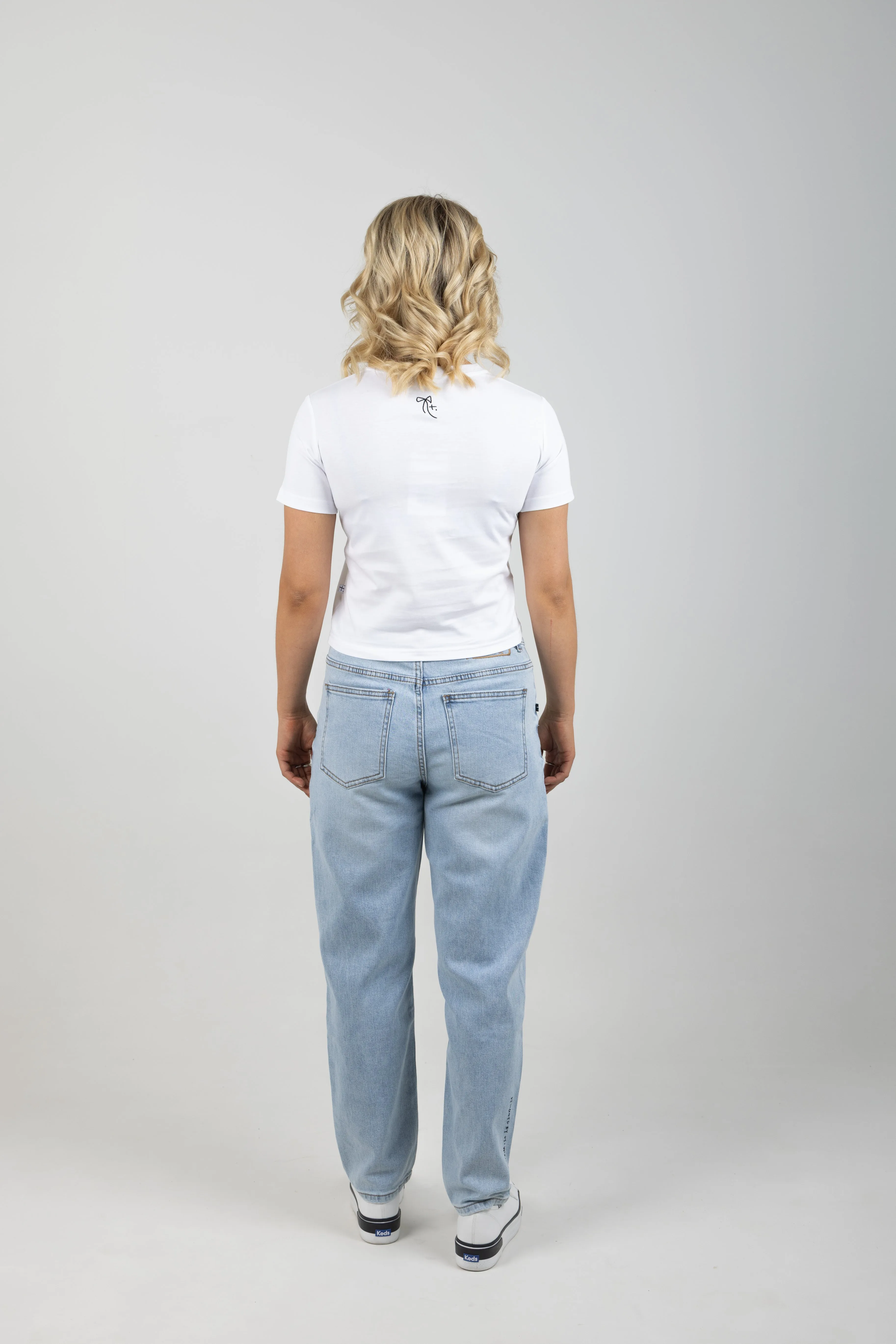 KIND TEE LITTLE BOW WHITE