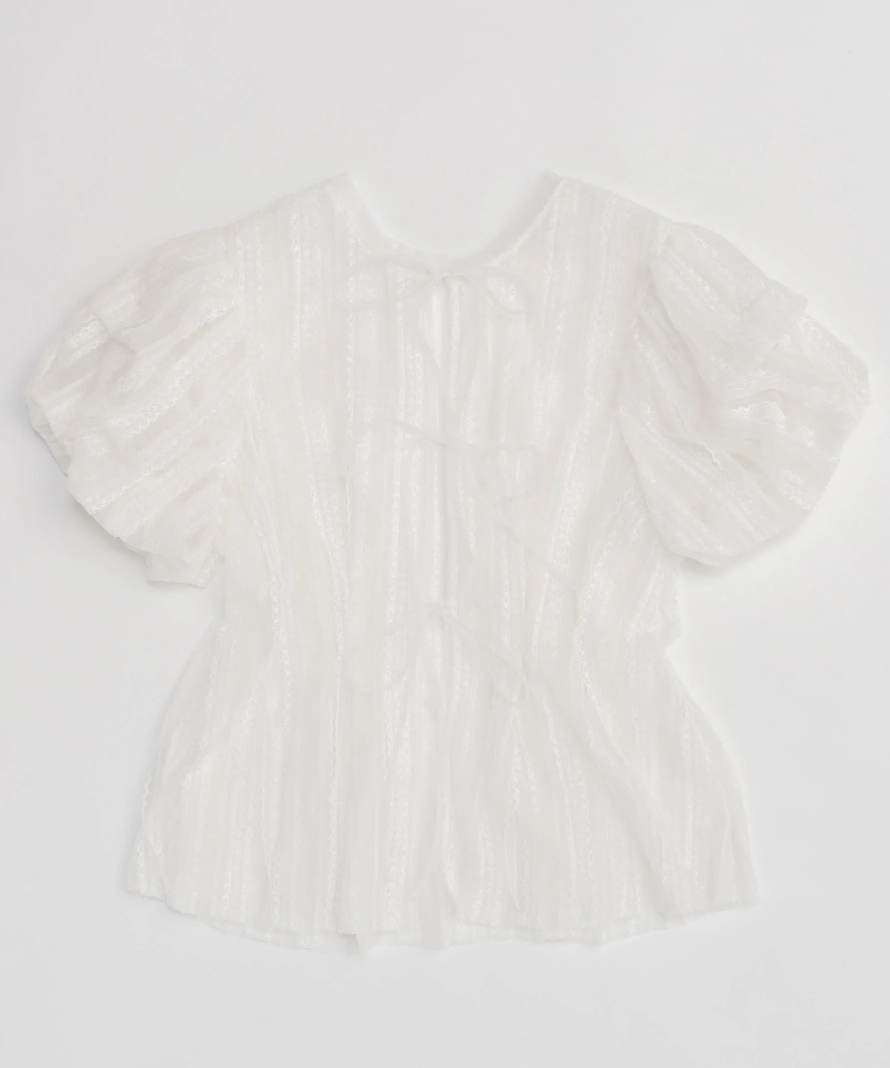 Lace Peplum 2way Tops
