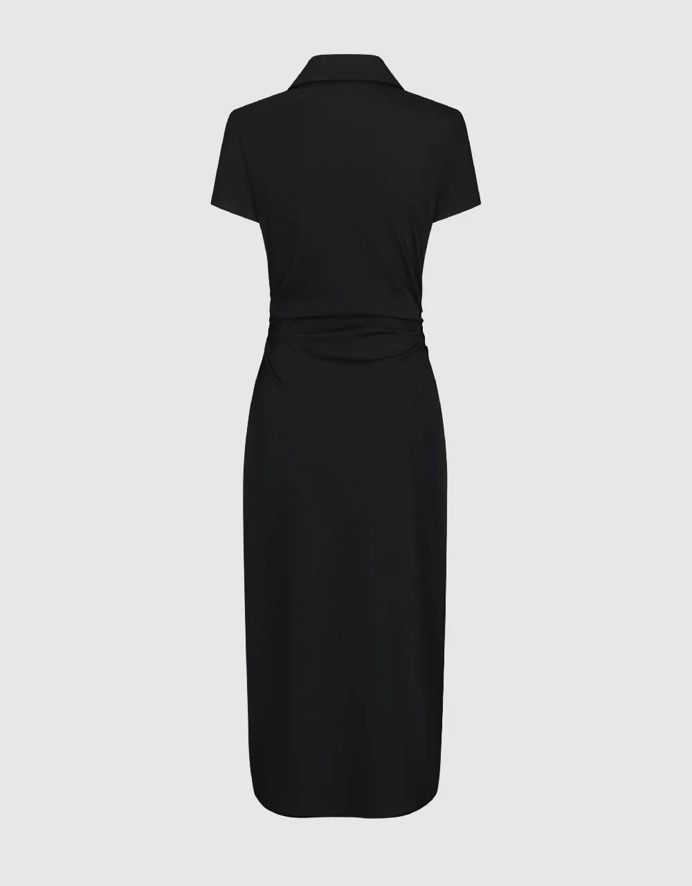 Lapel Wrapped Straight Dress