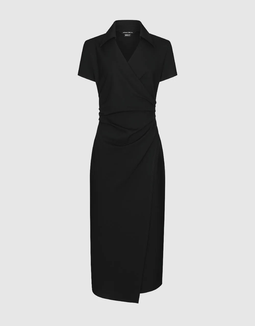 Lapel Wrapped Straight Dress