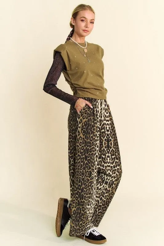 Leopard Wide Leg Pants