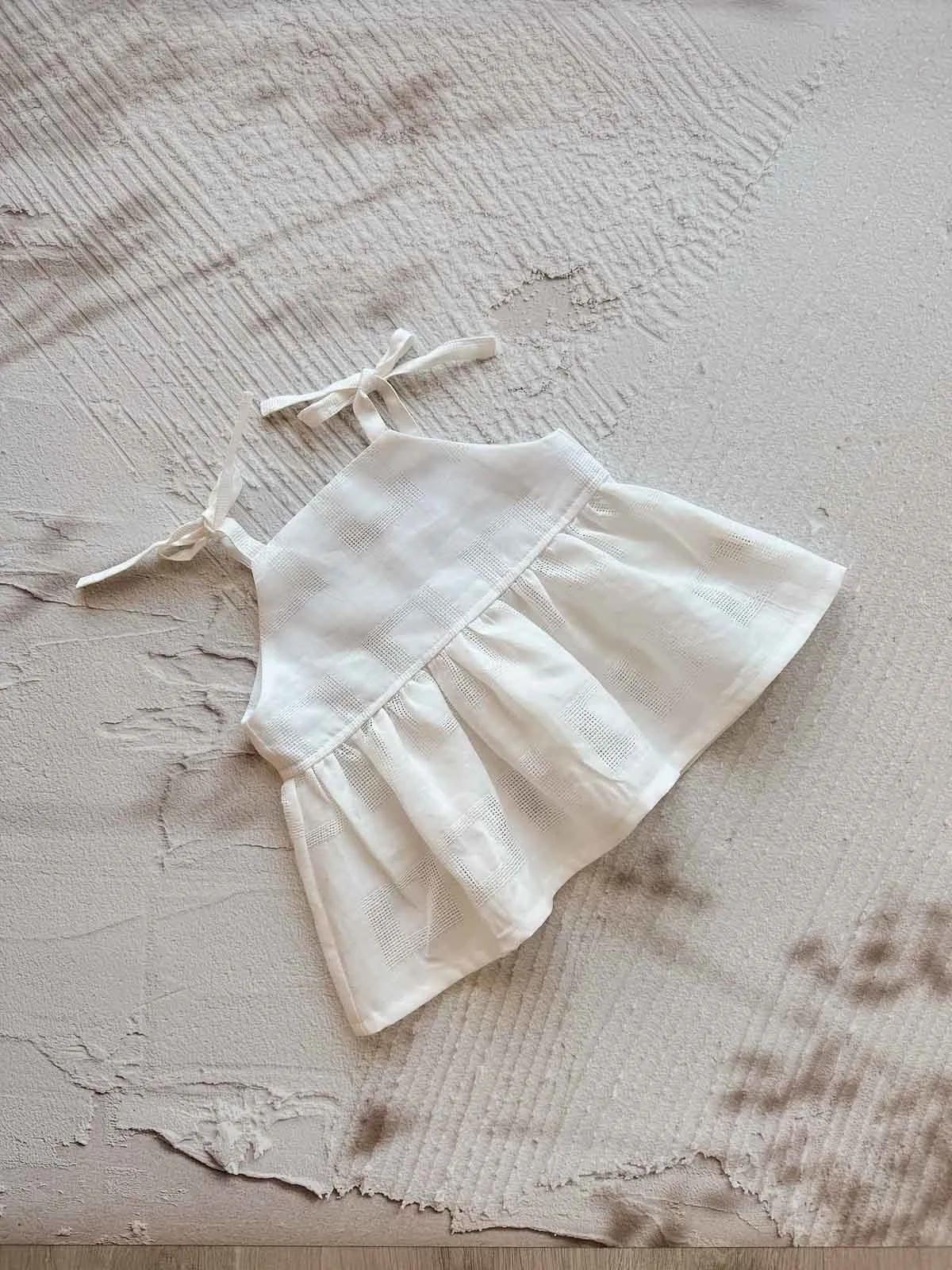 Linen Peplum Tie Up Singlet | Handmade