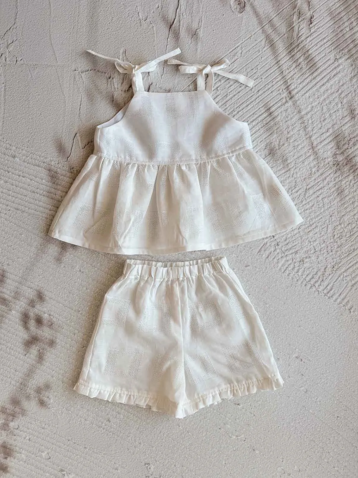 Linen Peplum Tie Up Singlet | Handmade