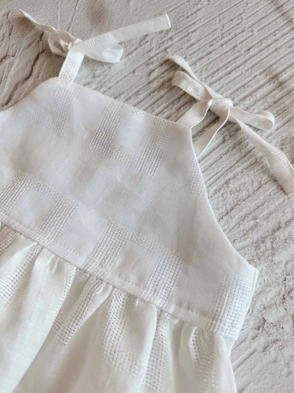 Linen Peplum Tie Up Singlet | Handmade