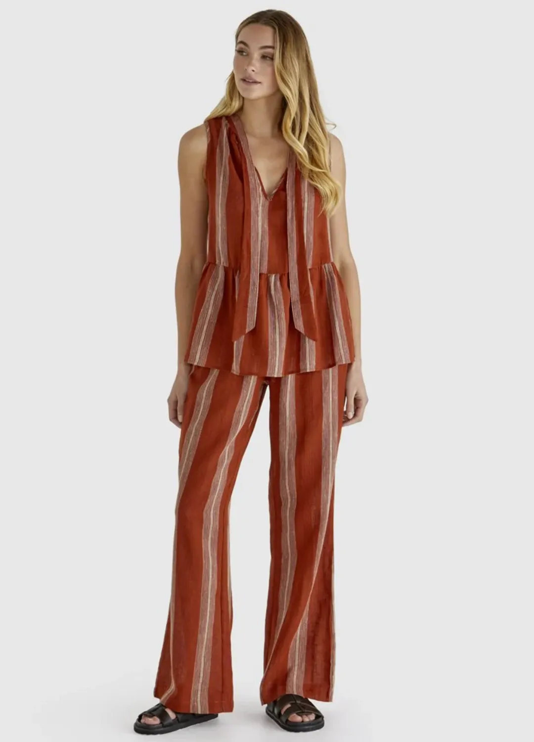 Lizzy Top - Rust Stripe