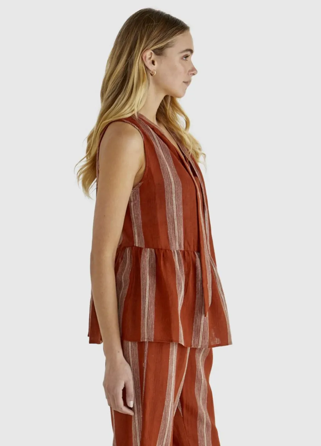 Lizzy Top - Rust Stripe