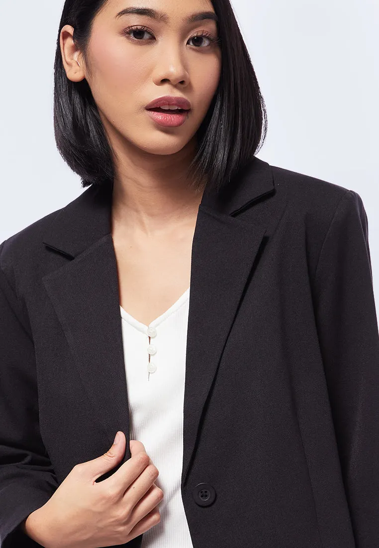 Long Sleeve Blazer with Lapel