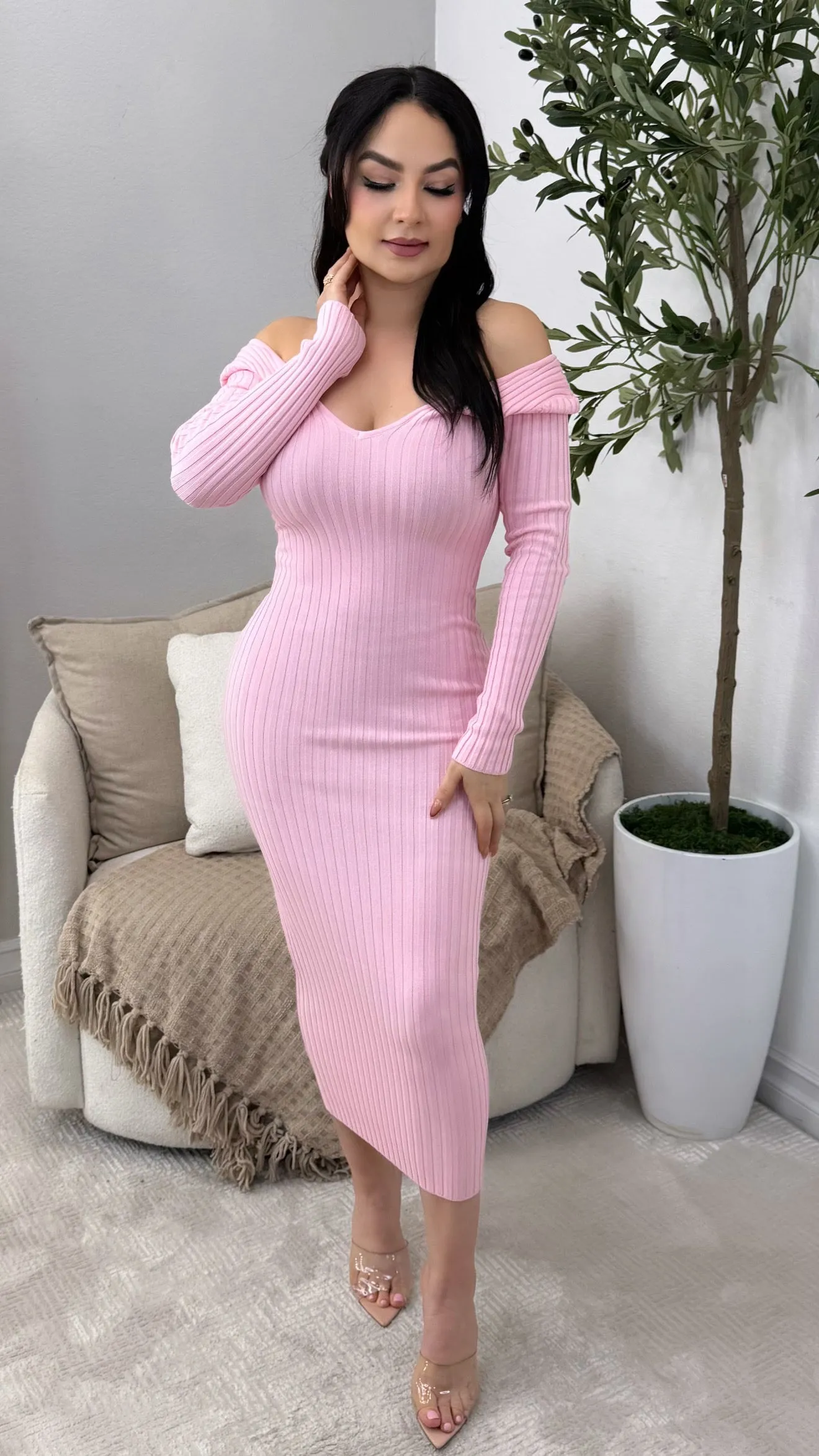 LOVE AT FIRST SIGHT BLUSH DRESS