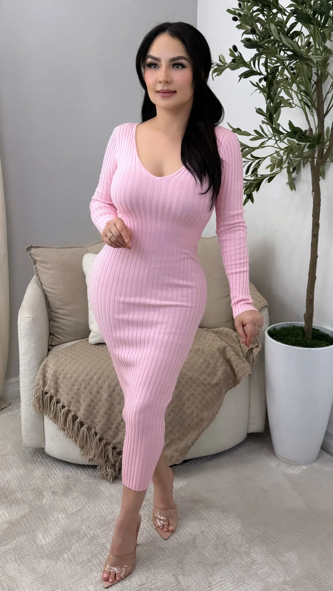 LOVE AT FIRST SIGHT BLUSH DRESS