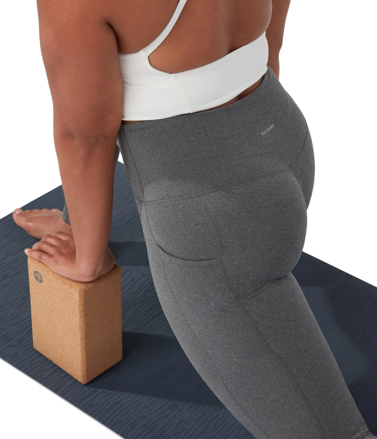Manduka Apparel - Women's Renew Legging1 - Heathered Grey