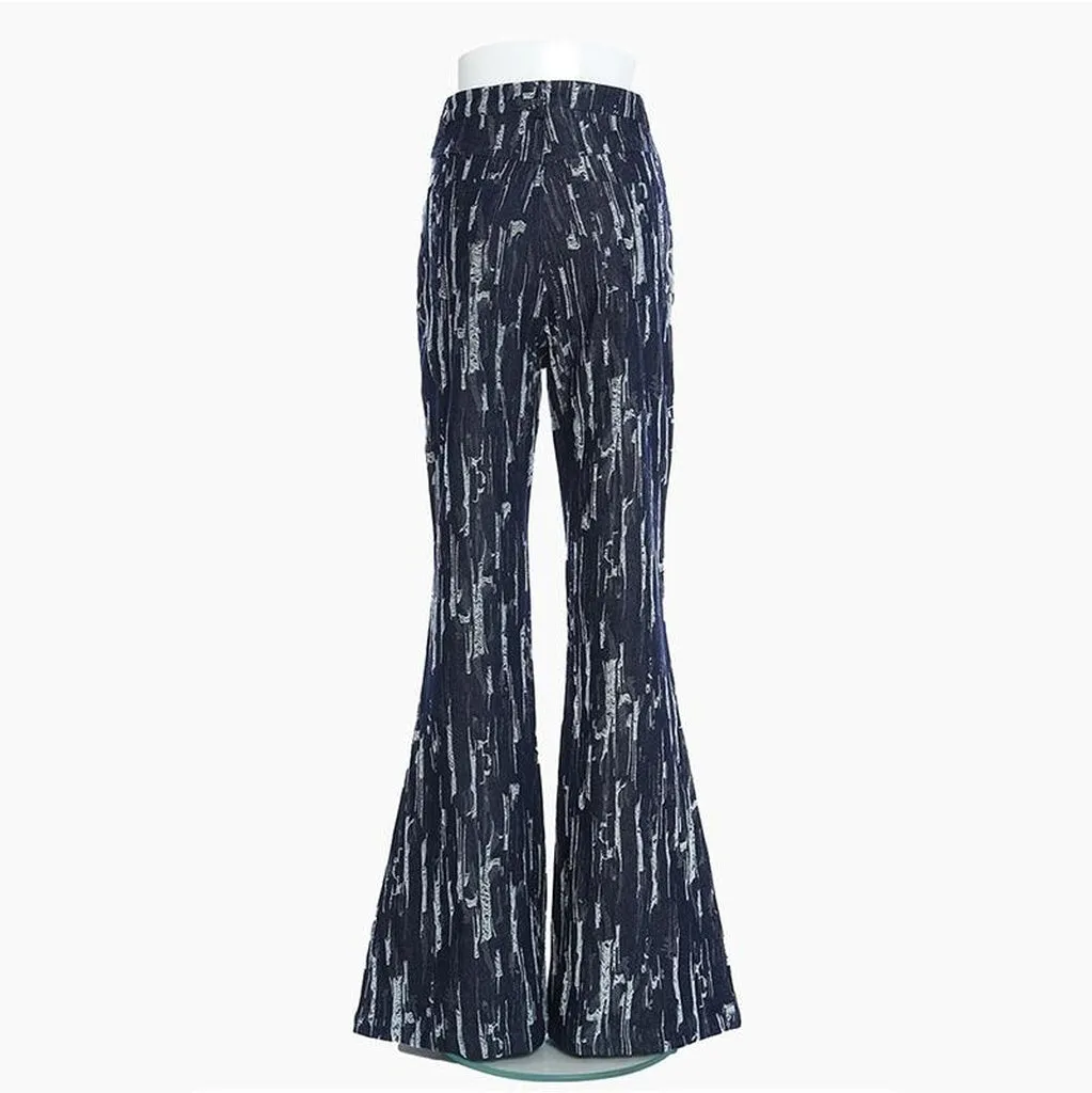 MARIGOLDSHADOWS - Original Takarra High Waist Denim Pants - Deep Blue